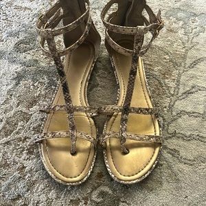 Kate Spade croc gladiator sandals